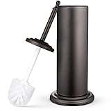 Home Intuition Bronze Toilet Brush With Holder and Drip Cup