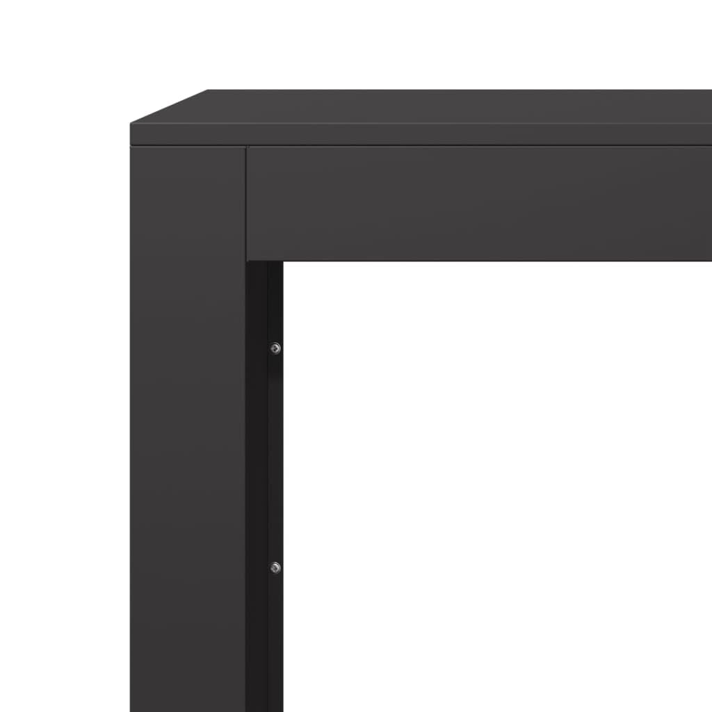 Brennholzregal Schwarz aus Stahl 60 x 40 x 80 cm Kaminholzregal für Wohnzimmer, Ofen, Terrasse und Garten, Holzlager für trockene Ordnung neben dem Kamin