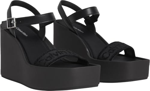 Calvin Klein Wedge 70 Sndl Webbin sandales plateforme de luxe noir