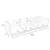 Isaac Jacobs Large 3-Compartment Acrylic Stackable Organizer (12.9" L x 5" W x 2.7" H), Multi-Sectional Tray & Storage Solution for Makeup, Craft Supplies, Bathroom, Kitchen, Office (Clear) #5