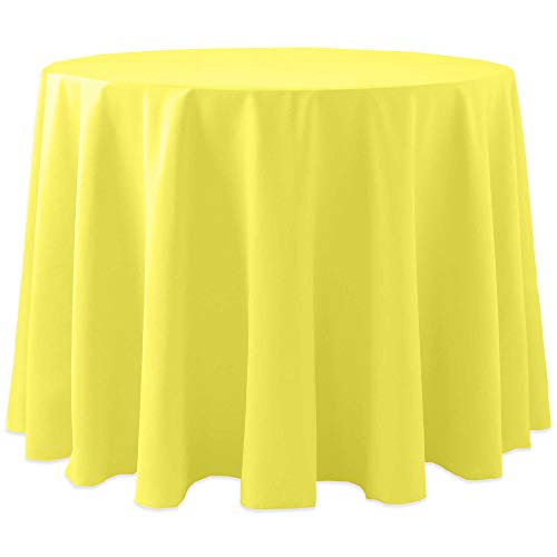 Ultimate Textile Fitted Cotton-Feel Tablecloth, Lemon