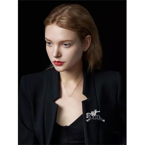Image of Horse Brooch Pin for Women Men Fashion Vintage Kentucky Derby Race Horse Brooch Charming Rhinestone Horse Animal Lapel Pins