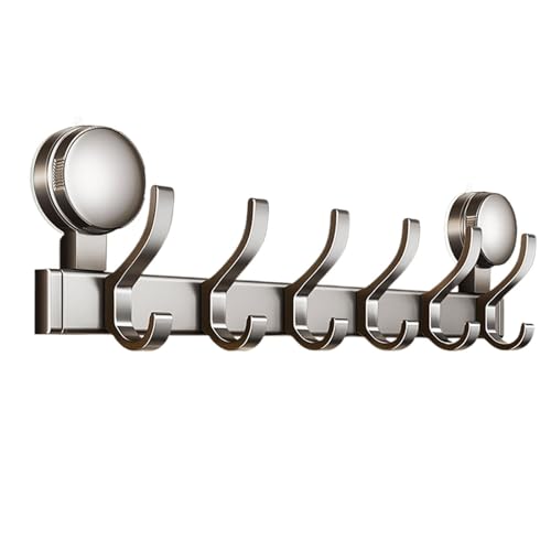 Percha Con Ventosa, Ventosa De Vacío Ganchos Con 6 Ganchos Para Colgar Toalla Abrigo, Ganchos Para Batas, Ventosa De Ducha Multiusos Para Abrigo, Bolsa, Toalla, Llave, Sombrero, Paraguas