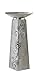 GILDE Schalenständer Blütenranke antik Silber mit Edelstahlkugel D 3,5cm, bestehend aus Ständer + Schale H= 102,0 cm Durchm. 50,0 cm 68779