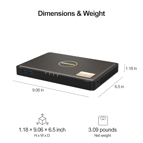 Image of QNAP TBS-464-8G-US 4 Bay M.2 NVMe SSD NASbook Intel Celeron N5105 /N5095 4-core CPU, 8GB DDR4 Memory, and 2.5GbE (1G /100M /10M) Network Connectivity (Diskless)