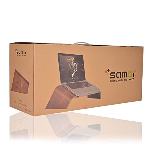 Samdi Wood Laptop Stand, Computer Tray Gradient Oblique Holder Desktop Bracket Dock For Apple Air Pro, Notebook, Retina 11 12 13 15 And Other Pc Notebook (Walnut) #TOP7