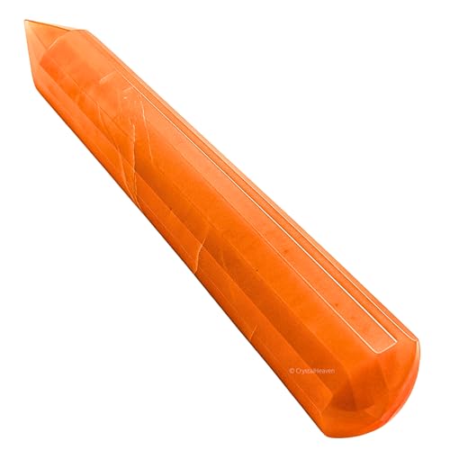 Image of Certified Red Aventurine Crystal Wand - Pointed Crystal Wand for Energy Healing, Chakra Balancing, Meditation and Home Decor - Crystals and Healing Stones for Gift