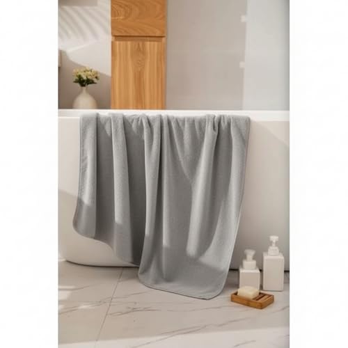 Image of Dribble Coral Fleece 450 GSM Bath Towel 70x140 cm | Ultra Soft, Quick Dry, Highly Absorbent | Lightweight & Skin-Friendly Towel for Bathroom, Gym & Travel, (Blue /Grey, Pack of 2)