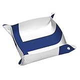 Caractéristiques du produit : plateau de rangement en cuir imprimé drapeau finlandais de 20,1 cm. Fabriqué en cuir PVC double face de haute qualité, résistant aux rayures, imperméable et facile à nettoyer. Convient pour n'importe quelle table de chevet, armoire d'entrée, bureau, coiffeuse, comptoir, étagère ou salle de bain, etc.