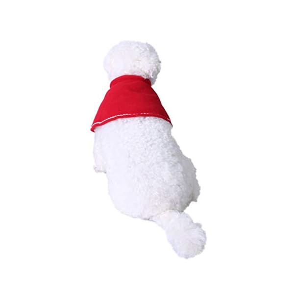 Bestoyard dog cloak christmas pet costumes red polar fleece pet cape cat halloween costume pet apparel size s (red) - image 4