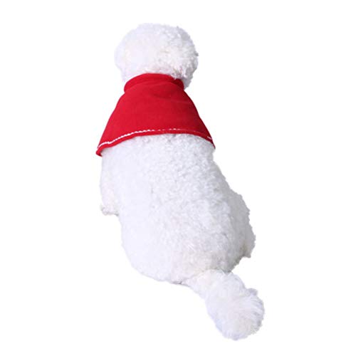 Bestoyard dog cloak christmas pet costumes red polar fleece pet cape cat halloween costume pet apparel size s (red) 3 Bestoyard dog cloak christmas pet costumes red polar fleece pet cape cat halloween costume pet apparel size s (red) - image 4