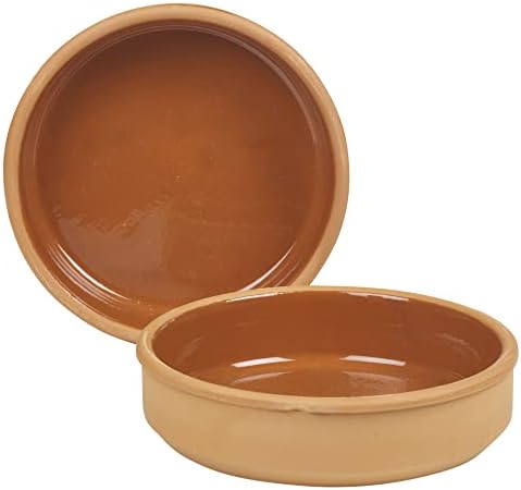4 x Traditional Terracotta Spanish Style Large 15cm Tapas Serving Bowls Dishes Oven Proof Pots