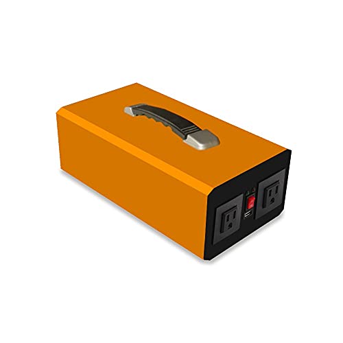 Image of COOLNUT 240000 mAh Power Bank /Mini Inverter for All Laptops, Tablets, Smart Phones, WiFi Routers (Black, Orange)