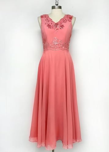 2 Piece Mother of The Bride Dresses with Jacket for Wedding Chiffon Lace Formal Evening Dress2