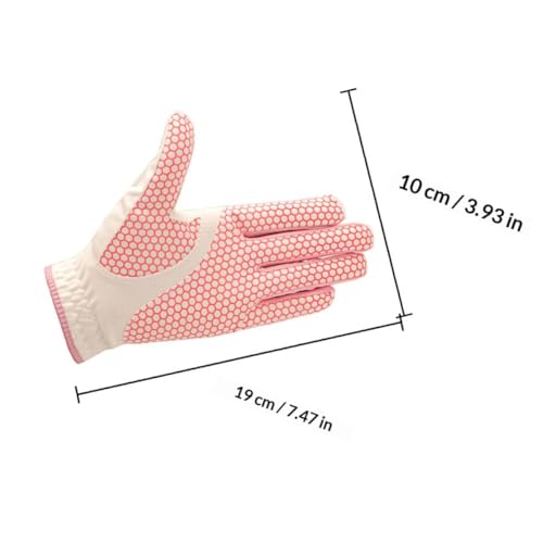 Guantes de golf para mujer con protector de dedos y absorción de sudor en color rosa 2