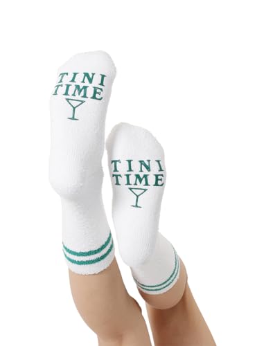 Living Royal Fuzzy Crew Socks – Super Soft, Cozy, Warm Winter, Fluffy, Thick, Plush, Fun Colorful Bottom Grips