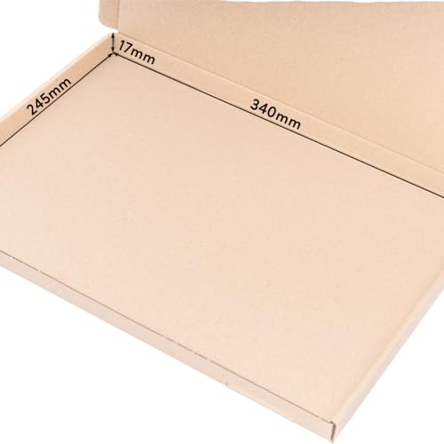 Boîtes carton extra plates 35x25x2 cm : étuis d'expédition bruns pour colis