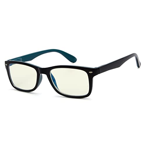 Eyekepper Wysokiej jakości zamek sprężynowy w klasycznym stylu vintage okulary do czytania, Czarno-niebieskie soczewki Bb40, +2.25 Diottrie