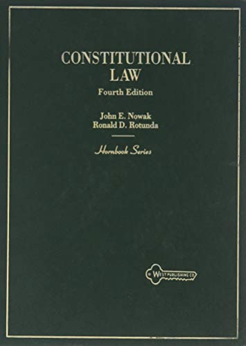 Constitutional Law (Hornbook Series) 0314842179 Book Cover