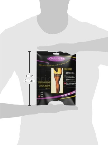 Image of GABRIALLA Graduated Open Toe Microfiber Compression Thigh High Stockings (25-35 mmHg) H-306 2 Pack