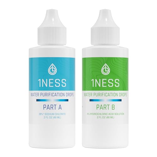 1ness Chlorine Dioxide Kit - Hydrochloric Acid 4% and Sodium Solution (2oz A + 2oz B)