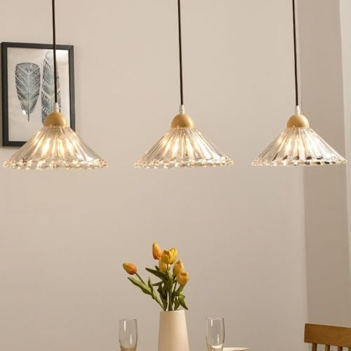 Lampes suspendues en verre réglables E26 pour éclairage de chevet et restaurant rétro