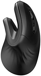MOJO Silent Bluetooth Vertical Mouse - Wireless Optical Ergonomic Mouse w/Adjustable Sensitivity (Perfect Grip (Bluetooth + 2.4 GHz Wireless))