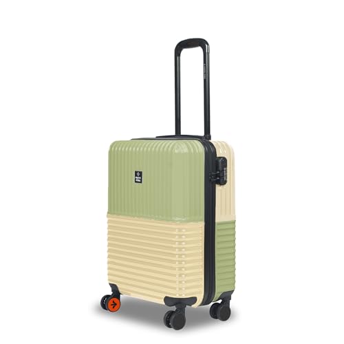 Image of Nasher Miles Istanbul Hard-Sided ABS and PC Cabin Luggage 20 inch | 55cm | 8 Wheels Small Trolley Bag for Travel | Suitcase (Green Yellow)