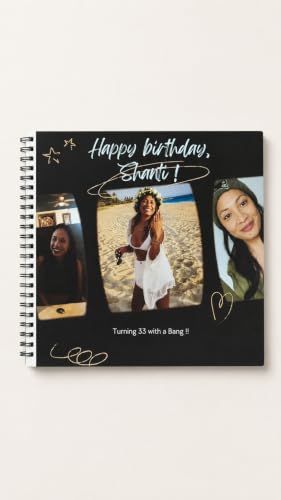 Image of HBH Birthday Keepsake Album with Custom Photos Memory Scrapbook | Customized Photo Frame