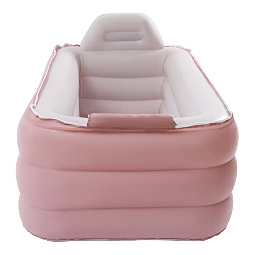 Portable Bathtub For Adults, Kids, Baby, Shower Stalls - Inflatable, Foldable, Freestanding Spa Hot Tub For Home, Apartment With Wireless Electric Air Pump In Modern Minimalist Style (Pink) #TOP5