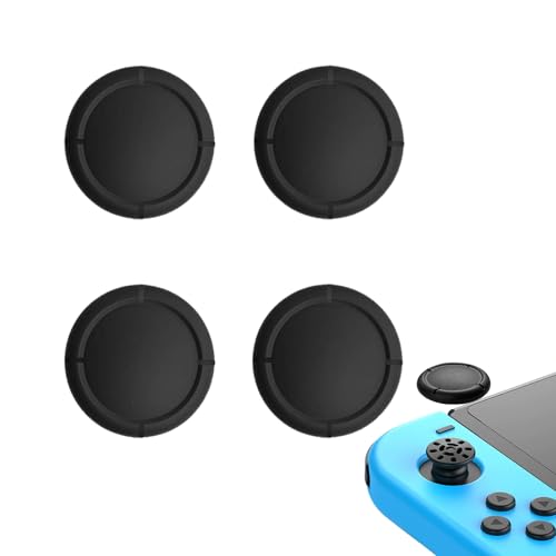 Replacement Joystick Covers for Nintendo Switch/Oled/Lite, Silicone Analog Joystick Cover Thumb Stick Cap, Thumb Grips for Nintendo Switch Joycon, Analog Stick Cover (4PCS Black)