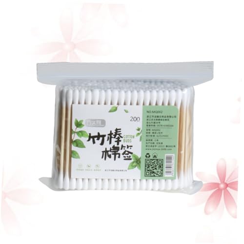 Baluue Double-ended Cotton Swabs 200pcs Safe for Baby's Belly Button Makeup Removal Tool