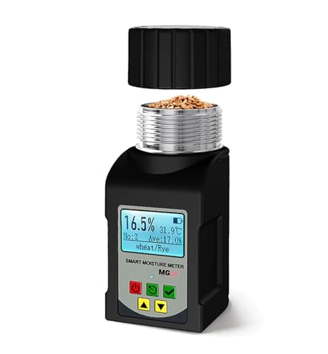 ポータブル穀物水分計、25 穀物テスト、小麦豆ピーナッツ水分検出器用スマート湿度テスター 測定可能な材質が多く
