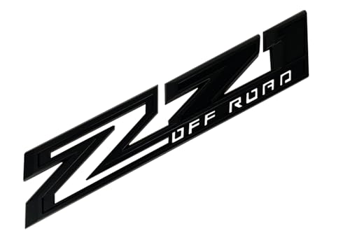 Image of 2pack New Big Z71 Off Road Emblems Side Decals 3D Badges Compatible with fits 2019-2025 Silverado Offroad Parts 84632695 (Matte Black)