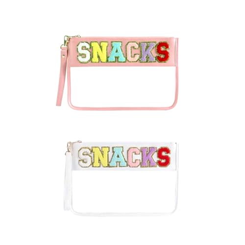2-Piece Set Chenille Letter Bag Toiletry Bag Transparent PVC Transparent Cosmetic Bag Snack Pouch with Glitter Patch Letters Nylon Zip Bag for Gym Beach Travel Bag, transparent, Fashion 2-Piece Set Chenille Letter Bag Toiletry Bag Transparent PVC Transparent Cosmetic Bag Snack Pouch with Glitter Patch Letters Nylon Zip Bag for Gym Beach Travel Bag, transparent, Fashion