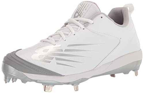 New Balance Women's Fuse V3 Metal Pitch Softball Shoe, White/White, 13