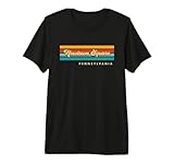 Vintage Sunset Stripes Newtown Square, Pennsylvania Premium Tri-blend T-Shirt