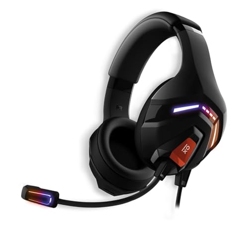 Primux Auriculares Gaming iox GX710 para Gamers | Estéreo y Alta fidelidad | Sonido Envolvente Virtual de 7.1 | Micrófono Integrado | Cuadro de Control | Luces RGB | Diseño ergonómico y Ajustable