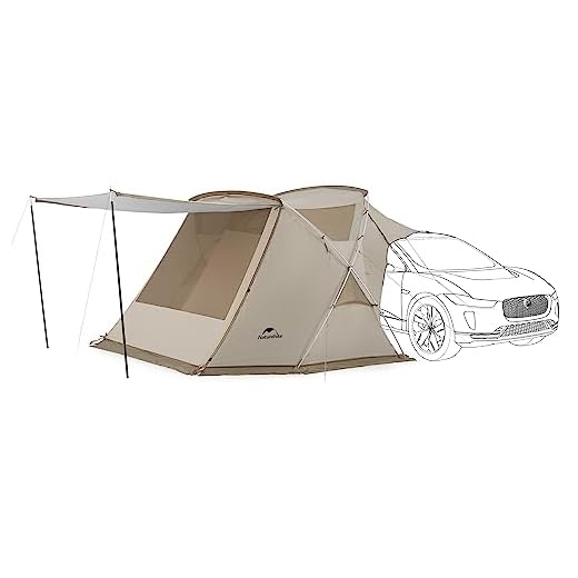 Naturehike Free Standing Car Camping Tent with Room, Hall and Vestibule, SUV Tent for Camping, Hiking, Outdoor Travel