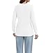AirMood Damen-T-Shirt, elegant, lässig, langärmelig, gerippt, Tunika, Tops, lockere Passform, Sweatshirts, weiß, L