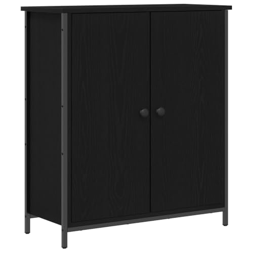vidaXL Aparador Moderno de Roble Negro & Aparador con Estantes Ajustables Contenedor de Almacenamiento Amplio Ideal para Comedor o Vida Elegante Diseño de Madera Ingenierizada