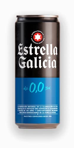 Cerveja Estrella Galicia Lata 0,0% Álcool Lata 330ml