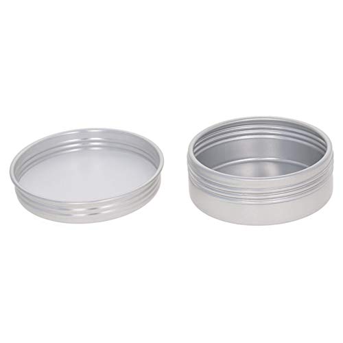 Image of Othmro 24Pcs 0.7oz Round Metal Tins Aluminum Tin Cans Jar Refillable Containers 20ml Tin Cans Tin Bottles Containers with Screw Lid for Salve Spices Lip Balm Tea Candies Silver 50x20mm