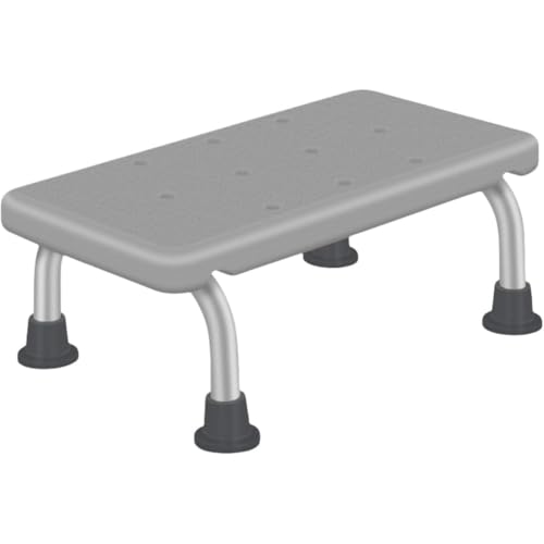 Angoda シャワーチェア 介護いす お風呂椅子 シャワースツール 浴槽用ケア椅子 アルミニウム製 軽量 コンパクト ゴム足 吸盤付き 浮かない 3 段階調整 半身浴用 浴槽内使用可能 介護用品 家庭用 商業用 (非調節式,灰)