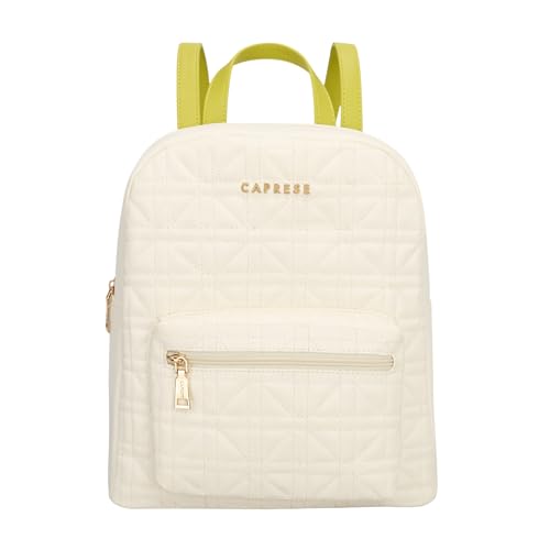 Image of Caprese Aimee Medium Quilted Faux Leather Fashion Backpack for Women | Stylish & Functional Daypack with Adjustable Straps & Detachable Charm| Front Pocket | Perfect for College, Travel & Daily Use