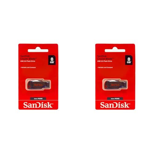 Image of SanDisk Cruzer Blade 8GB USB 2.0 Flash Drive- SDCZ50-008G-B35 (Pack of 2)