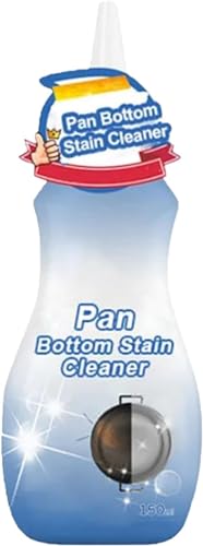 Nettoyant pour fond de poêle, nettoyant pour fond de poêle, nettoyant de cuisine, nettoyant domestique en acier inoxydable, agent d'élimination de la rouille pour fond d'ustensiles de cuisine, 150 ml