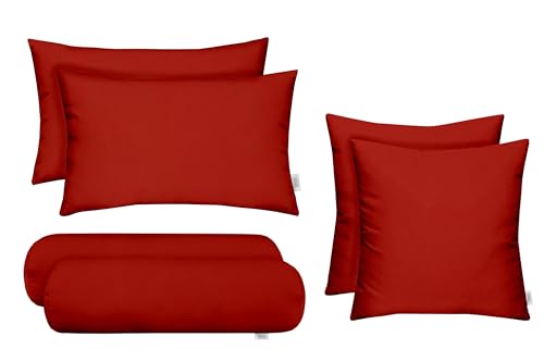 RSH DECOR: 6-Pack Pillow Set | All-Weather Spun Fabric |