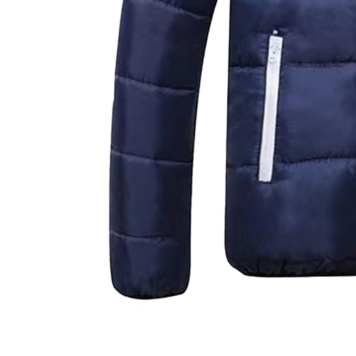 JEKE-DG Men's Slim Fit Hooded Casual Down Jackets Color Block Full Zip Puffer Coats Lightweight Outdoor Winter Quilted Coat4