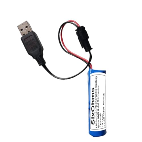 Image of 3.7V 500mAh Rechargeable Battery with SM-2P USB Charger Cable | Lithium Battery Pack for RC Cars, Remote Control Toys, Robot Kits & DIY Projects